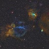 NGC7635 and neighbours in HST palette